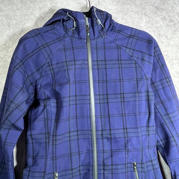 Columbia Dusk2Dawn Jacket Women S Blue Plaid Thermal Comfort Omni-Heat Insulated - Picture 2 of 9